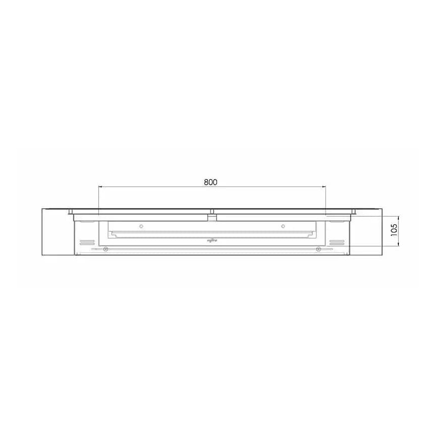 InFire - Seinä BIO takka 120x56 cm 3kW valkoinen