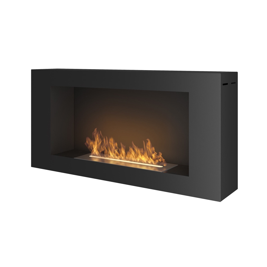 InFire - seinä BIO takka 44x91 cm 3kW musta