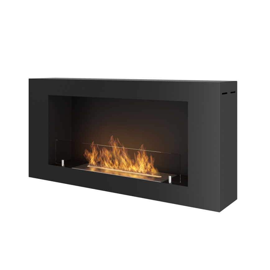 InFire - seinä BIO takka 44x91 cm 3kW musta