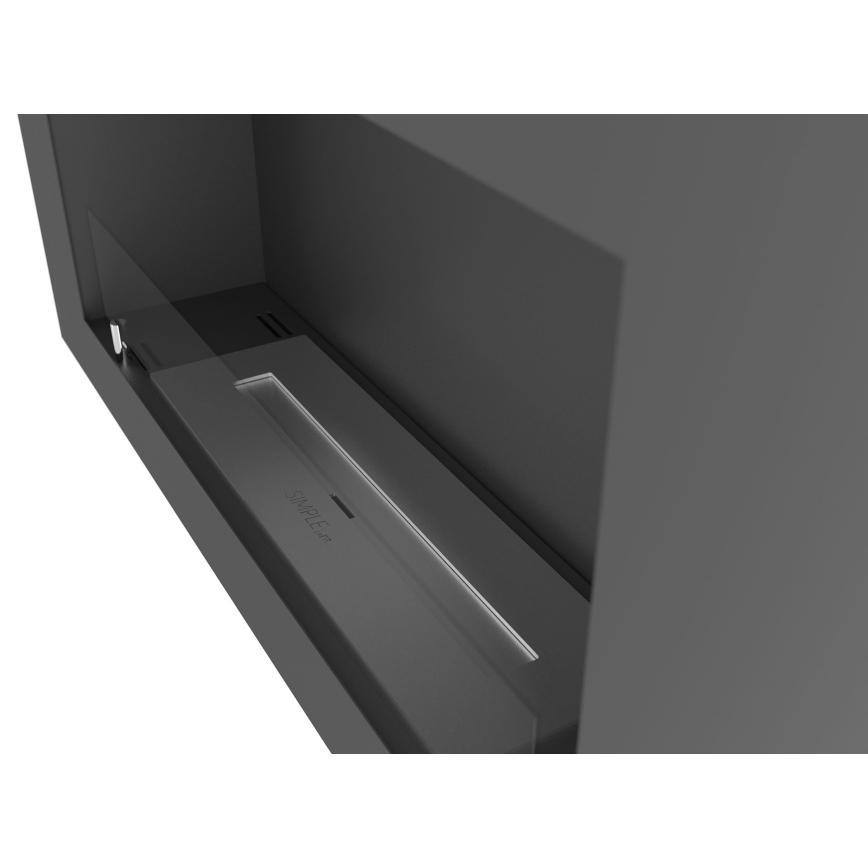 InFire - seinä BIO takka 44x91 cm 3kW musta