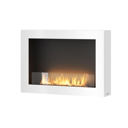 InFire - Seinä BIO takka 80x56 cm 3kW valkoinen