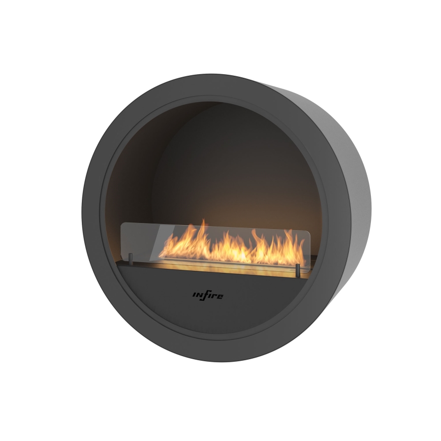 InFire - Seinä BIO takka d. 70 cm 3kW musta