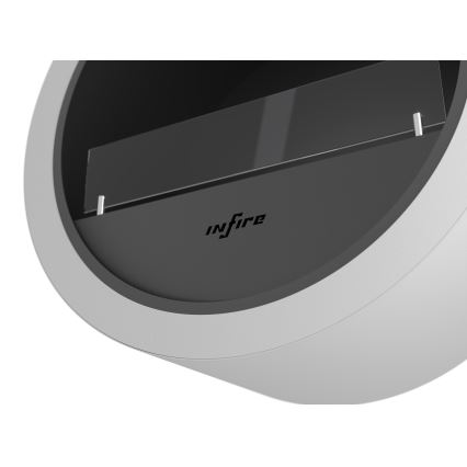 InFire - Seinä BIO takka d. 70 cm 3kW valkoinen