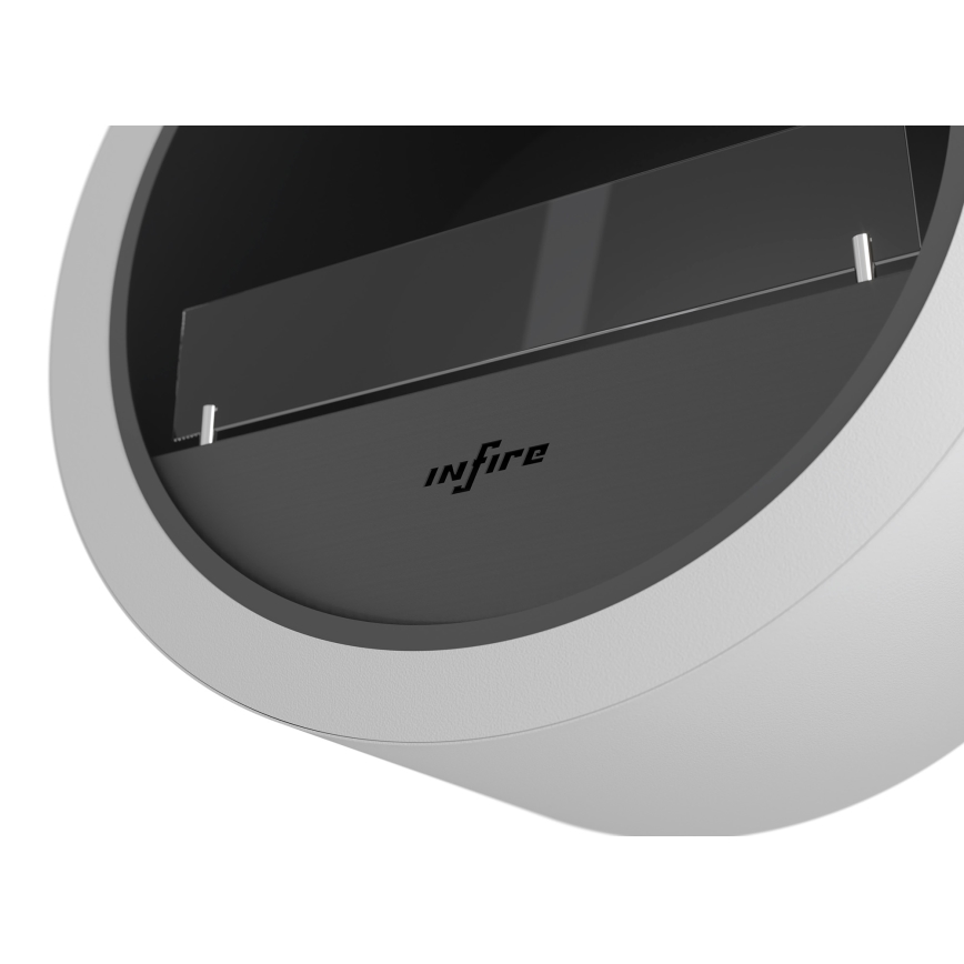 InFire - Seinä BIO takka d. 70 cm 3kW valkoinen