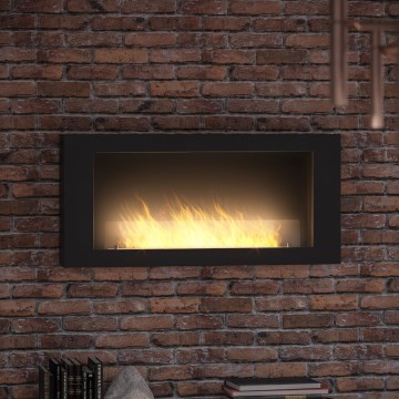 InFire - Seinä BIO takka120x56 cm 3kW musta