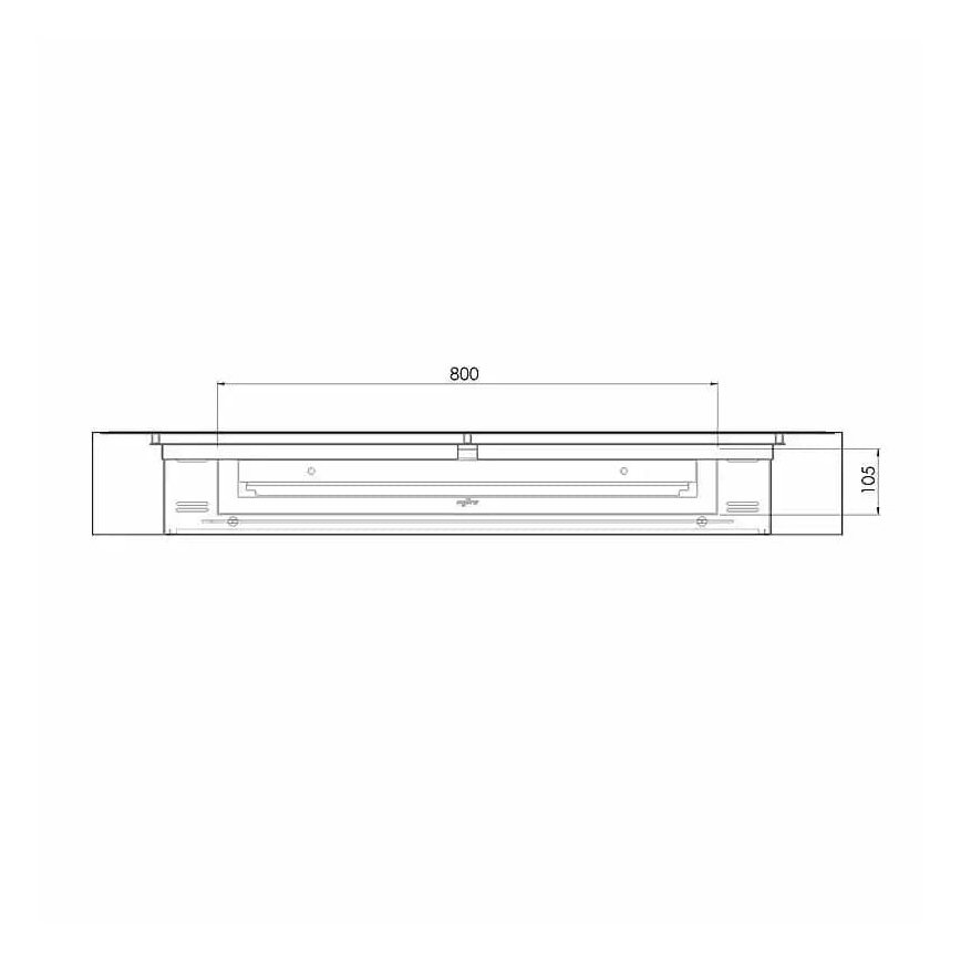 InFire - Seinä BIO takka120x56 cm 3kW musta
