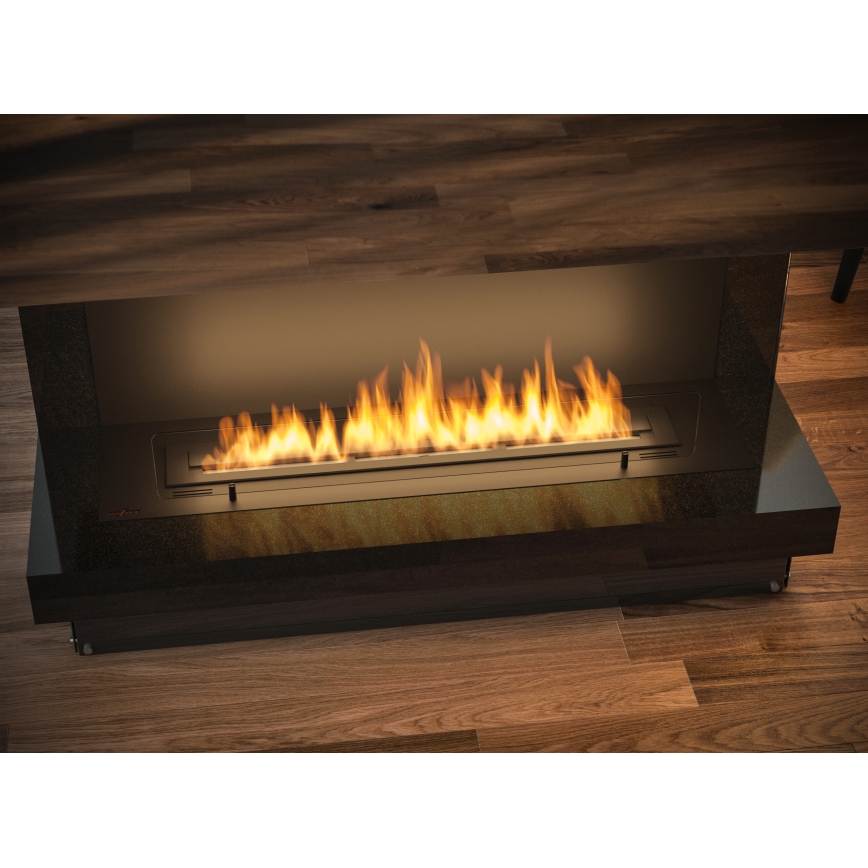 InFire - Sisäänrakennettu BIO takka 100x45 cm 3kW musta