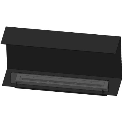 InFire - Sisäänrakennettu BIO takka 100x45 cm 3kW musta