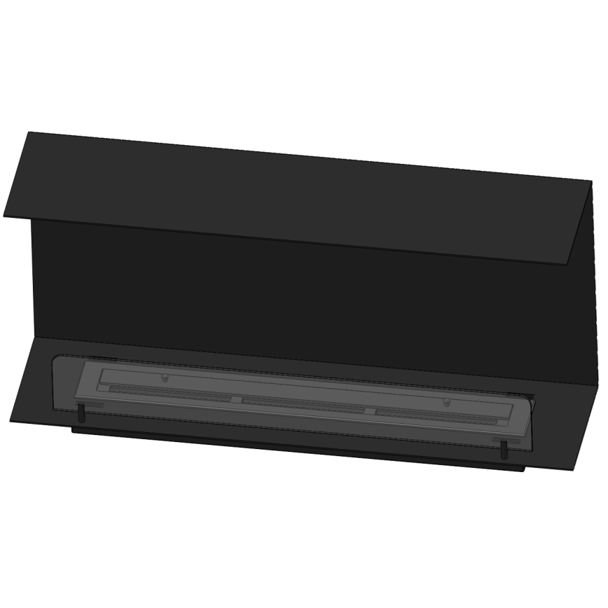 InFire - Sisäänrakennettu BIO takka 100x45 cm 3kW musta
