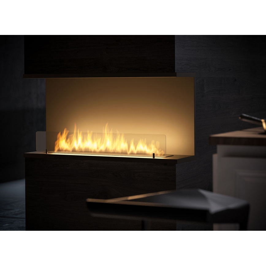 InFire - Sisäänrakennettu BIO takka 100x50 cm 3kW musta