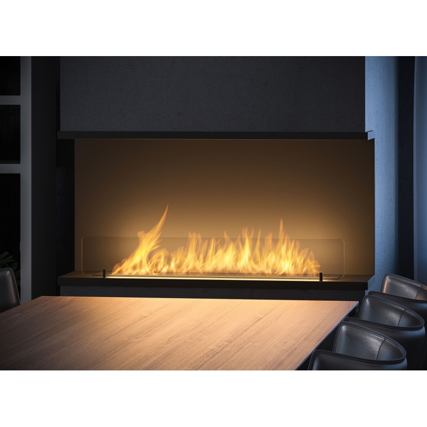 InFire - Sisäänrakennettu BIO takka 100x50 cm 3kW musta