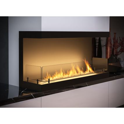 InFire - Sisäänrakennettu BIO takka 100x50 cm 3kW musta