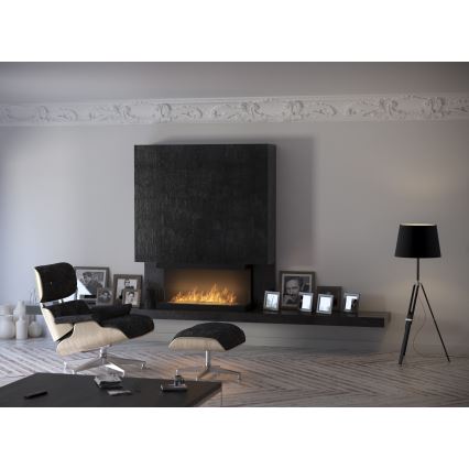 InFire - Sisäänrakennettu BIO takka 100x50 cm 3kW musta