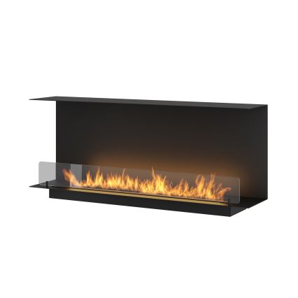 InFire - Sisäänrakennettu BIO takka 120x45 cm 3kW musta