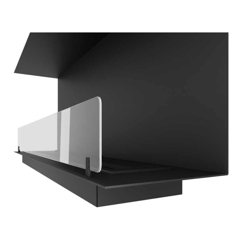 InFire - Sisäänrakennettu BIO takka 120x45 cm 3kW musta