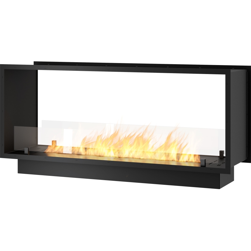 InFire - Sisäänrakennettu BIO takka 48,5x123,5 cm 6kW musta