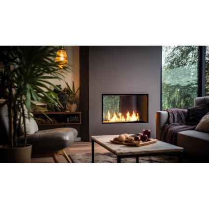 InFire - Sisäänrakennettu BIO takka 48,5x83,5 cm 3,5kW musta