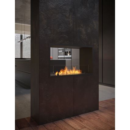 InFire - Sisäänrakennettu BIO takka 48,5x83,5 cm 3,5kW musta