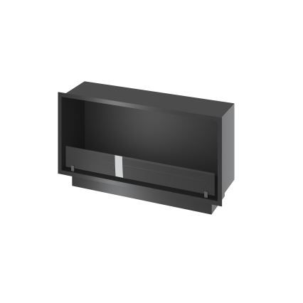 InFire - Sisäänrakennettu BIO takka 49,4x104,4 cm 6kW musta