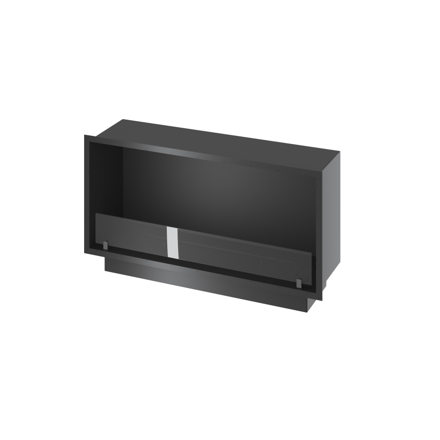 InFire - Sisäänrakennettu BIO takka 49,4x104,4 cm 6kW musta