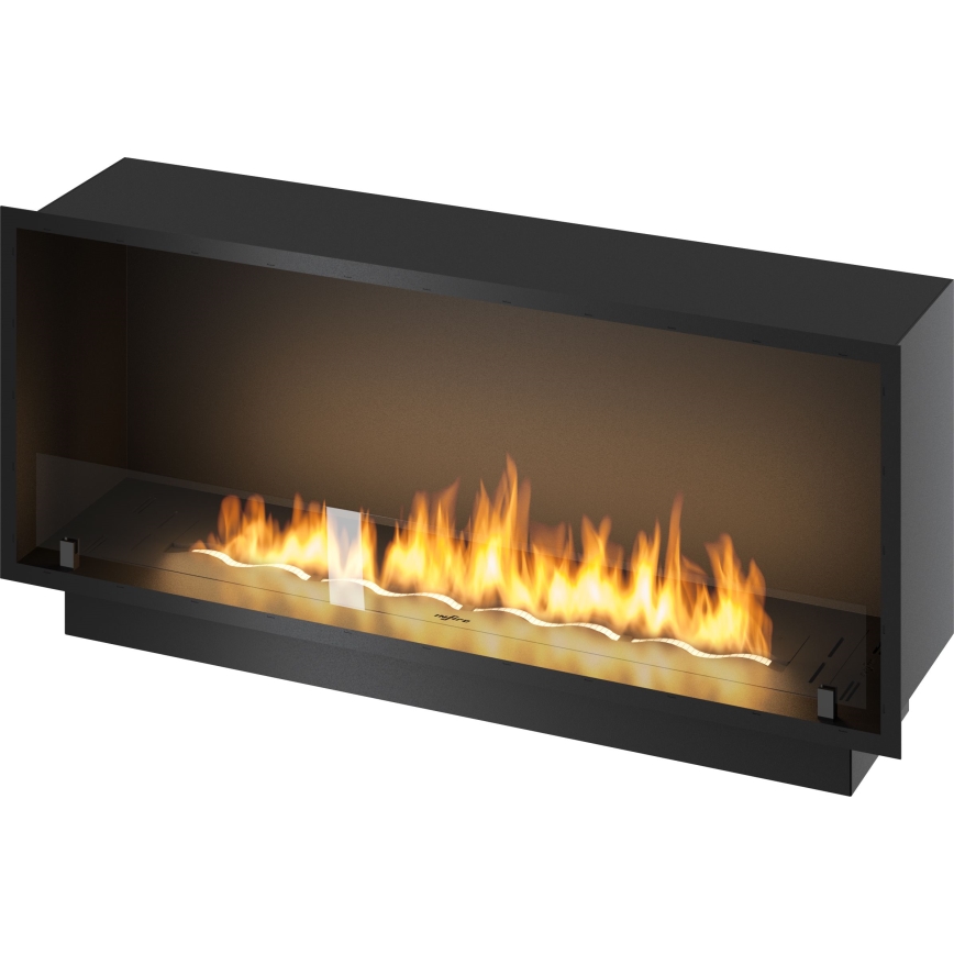 InFire - Sisäänrakennettu BIO takka 49,4x124,4 cm 6kW musta