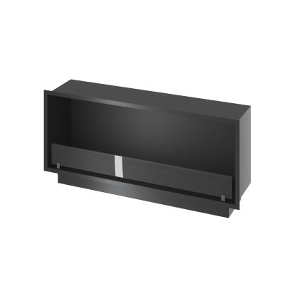 InFire - Sisäänrakennettu BIO takka 49,4x124,4 cm 6kW musta