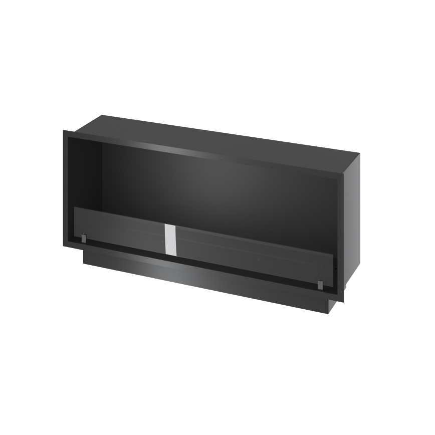 InFire - Sisäänrakennettu BIO takka 49,4x124,4 cm 6kW musta