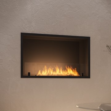 InFire - Sisäänrakennettu BIO takka 49,4x84,4 cm 3,5kW musta