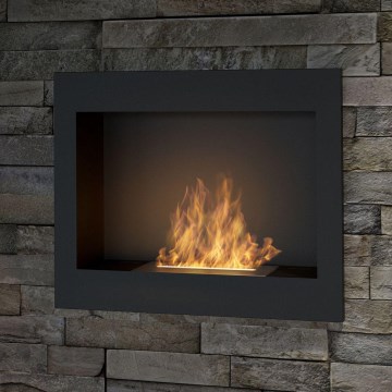InFire - Sisäänrakennettu BIO takka 49x60 cm 3kW musta