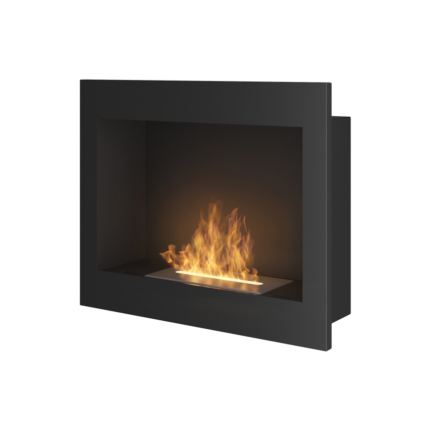 InFire - Sisäänrakennettu BIO takka 49x60 cm 3kW musta