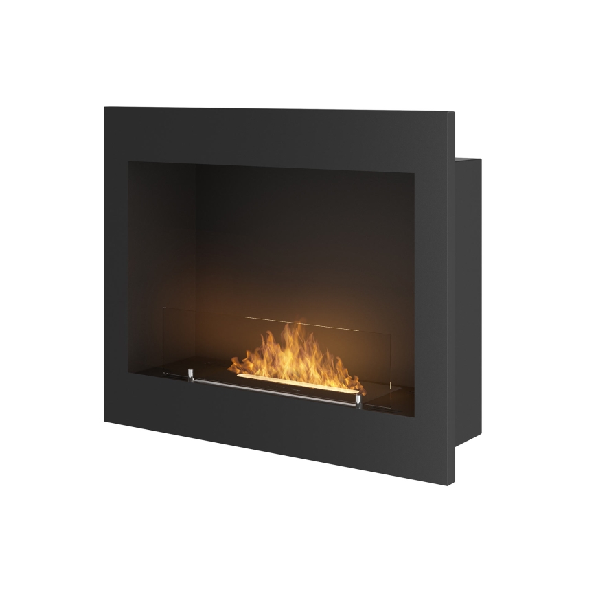 InFire - Sisäänrakennettu BIO takka 49x60 cm 3kW musta