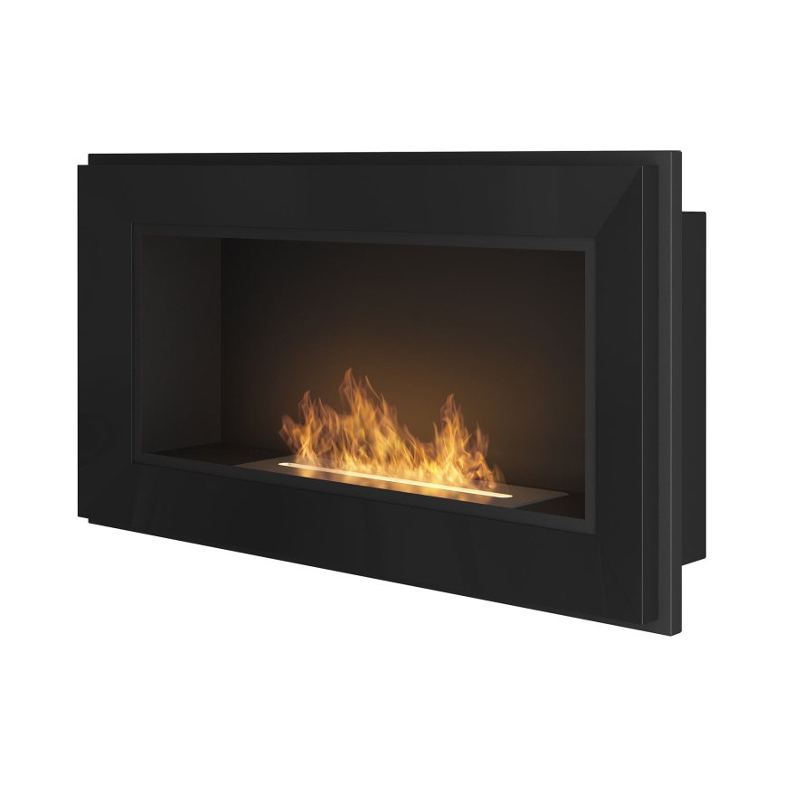 InFire - Sisäänrakennettu BIO takka 49x90 cm 3kW musta