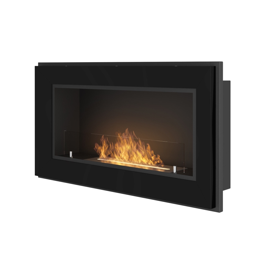 InFire - Sisäänrakennettu BIO takka 49x90 cm 3kW musta