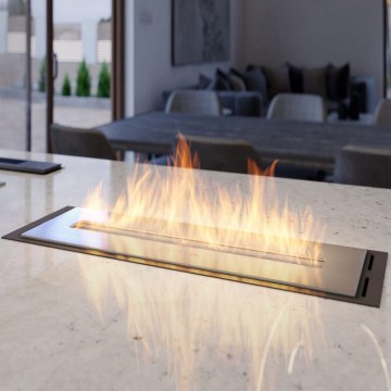 InFire - Sisäänrakennettu BIO takka 5,5x50 cm 3kW musta
