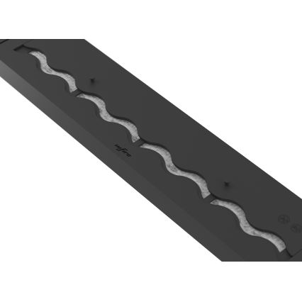InFire - Sisäänrakennettu BIO takka 7,5x100 cm 6kW musta