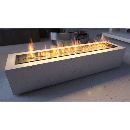 InFire - Sisäänrakennettu BIO takka 7,5x120 cm 7kW musta