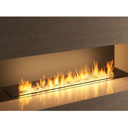 InFire - Sisäänrakennettu BIO takka 7,5x120 cm 7kW musta