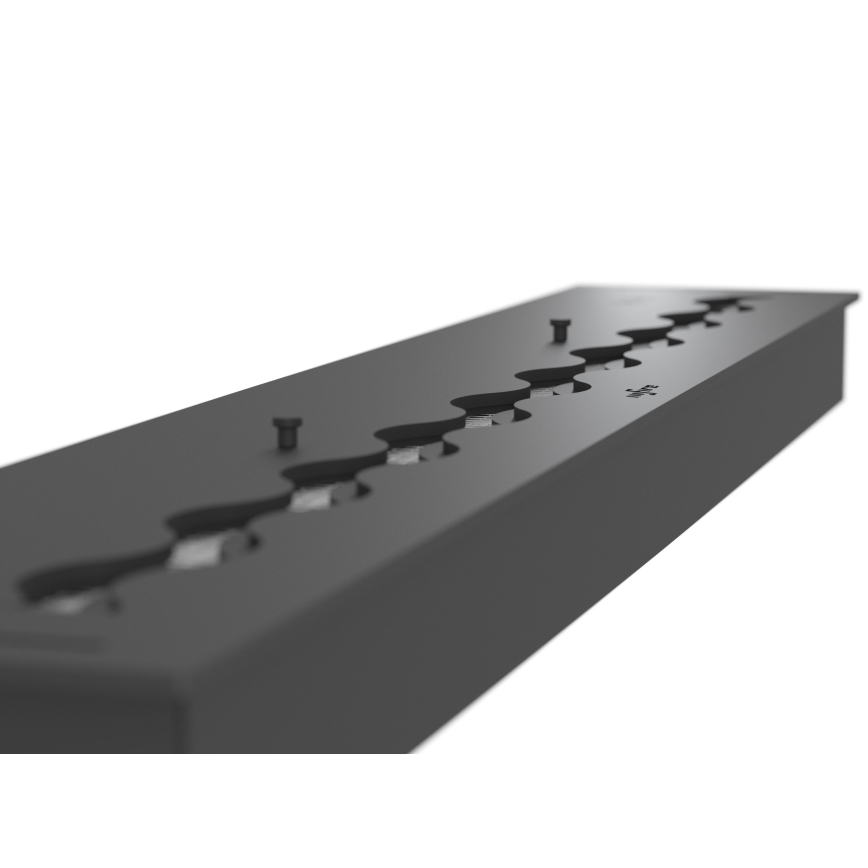 InFire - Sisäänrakennettu BIO takka 7,5x120 cm 7kW musta