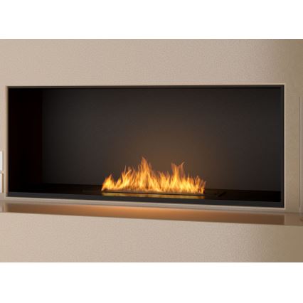 InFire - Sisäänrakennettu BIO takka 7,5x60 cm 3,5kW musta