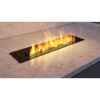 InFire - Sisäänrakennettu BIO takka 7,5x60 cm 3,5kW musta
