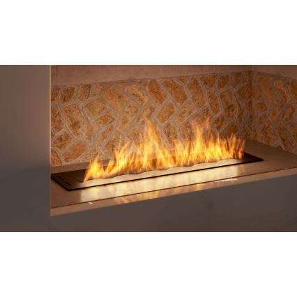 InFire - Sisäänrakennettu BIO takka 7,5x80 cm 6kW musta