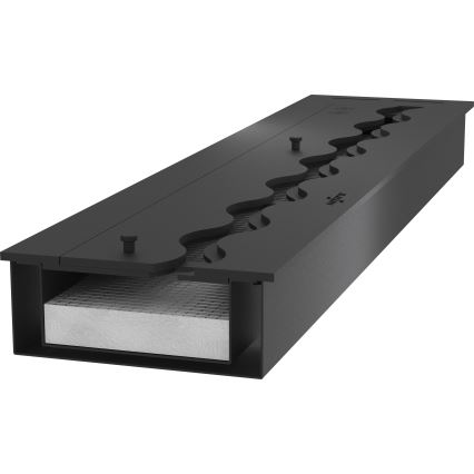 InFire - Sisäänrakennettu BIO takka 7,5x80 cm 6kW musta