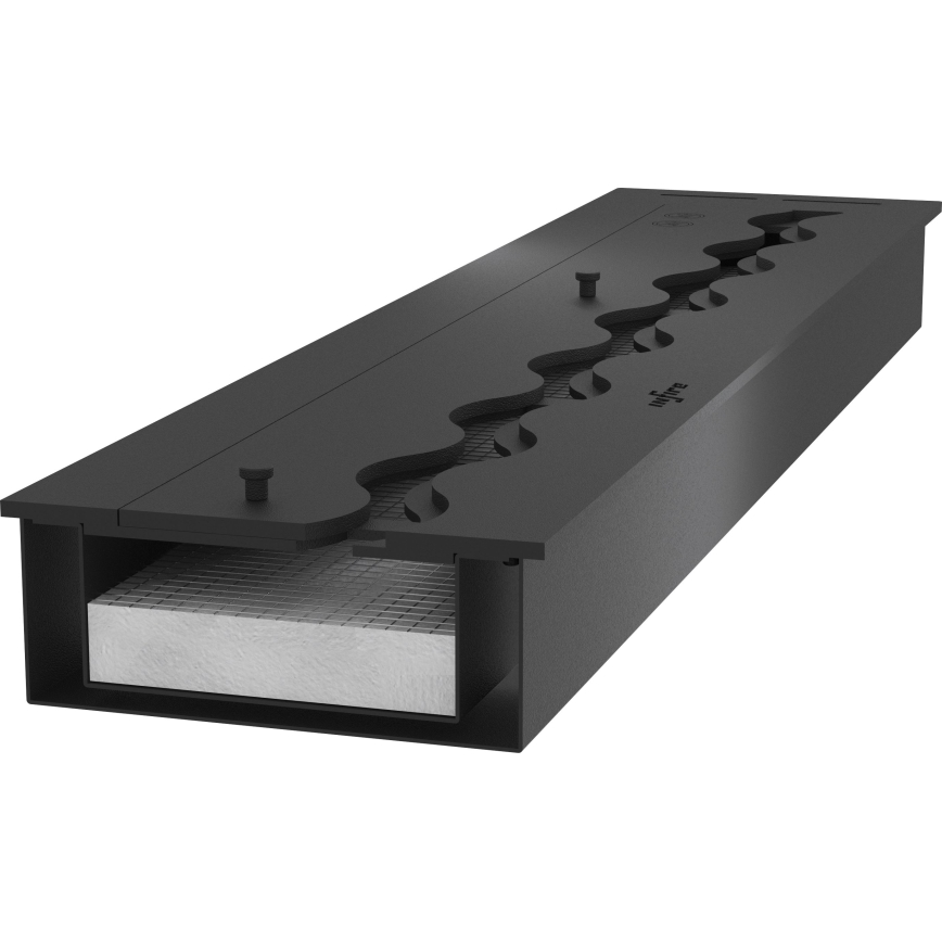 InFire - Sisäänrakennettu BIO takka 7,5x80 cm 6kW musta