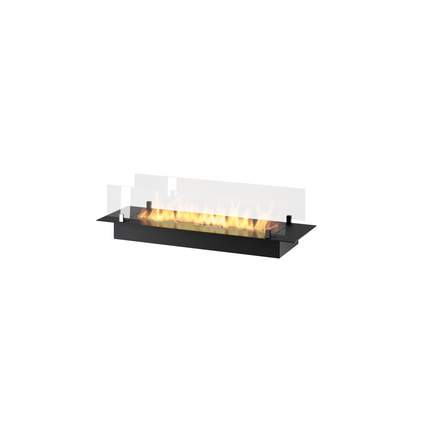 InFire - Sisäänrakennettu BIO takka 8,5x100 cm 6kW musta