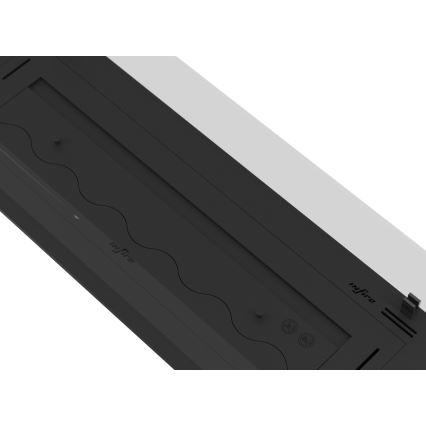 InFire - Sisäänrakennettu BIO takka 8,5x100 cm 6kW musta