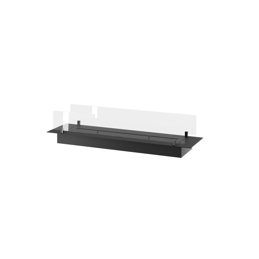 InFire - Sisäänrakennettu BIO takka 8,5x120 cm 6kW musta