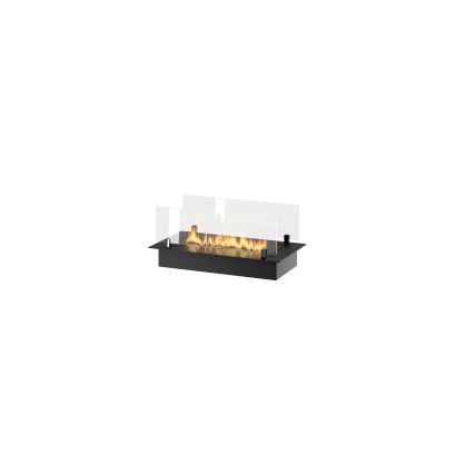 InFire - Sisäänrakennettu BIO takka 8,5x60 cm 3,5kW musta