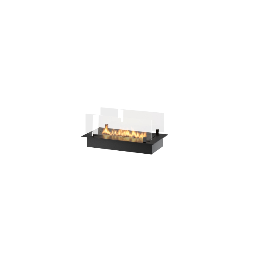 InFire - Sisäänrakennettu BIO takka 8,5x60 cm 3,5kW musta