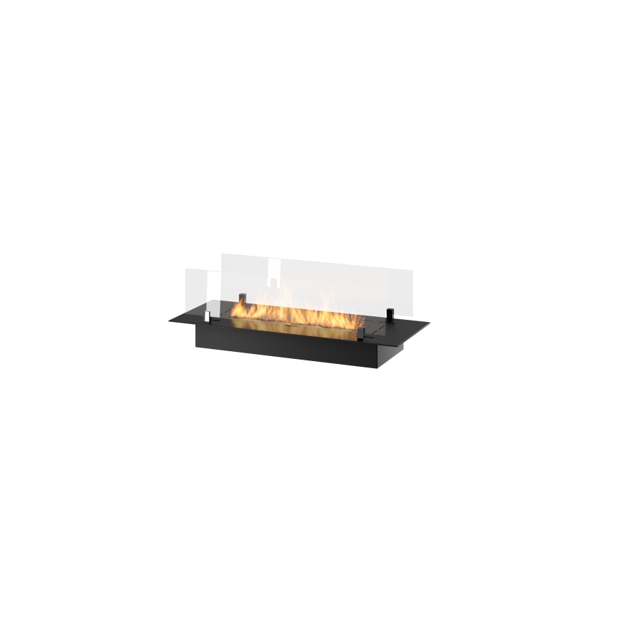 InFire - Sisäänrakennettu BIO takka 8,5x80 cm 3,5kW musta