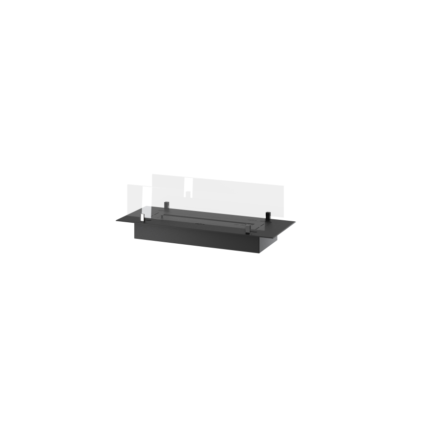 InFire - Sisäänrakennettu BIO takka 8,5x80 cm 3,5kW musta